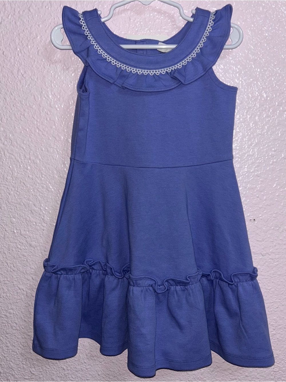 Janie and Jack Sleeveless Ruffle-Trim Knit Dress in Deep Purple